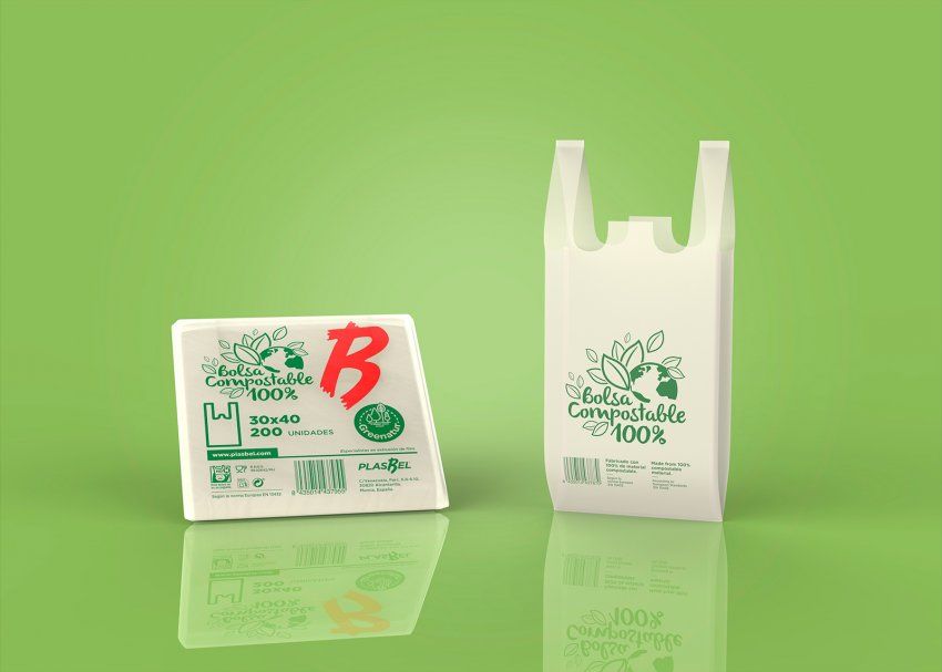 Bolsa asa compostable 30x40cm