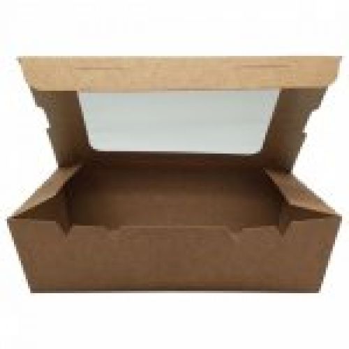 Cajas Kraft take away con ventana