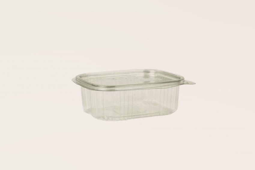 Envase PET tapa bisagra  127x136x51mm