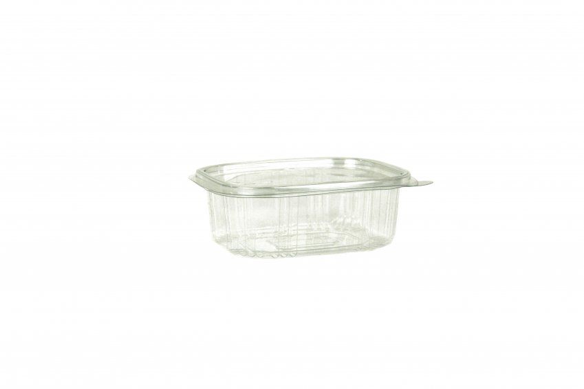 Envase PET tapa bisagra  117x144x49mm.