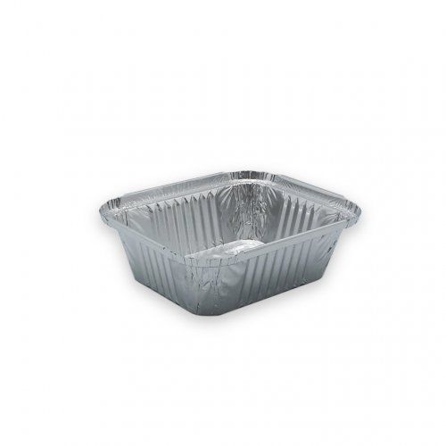 Envase alumnio rectangular 145x120x40mm.