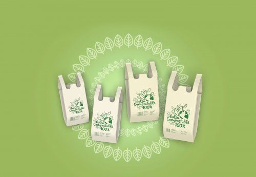 Bolsas comerciales biocompostables biodegradables